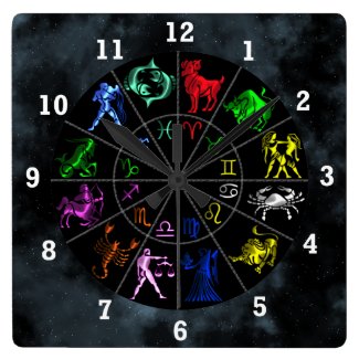 Zodiac signs together clock