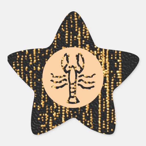 Zodiac Symbols on Gold Sparkle Night Sky Star Stickers