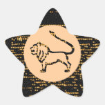 Zodiac Symbols on Gold Sparkle Night Sky Star Sticker