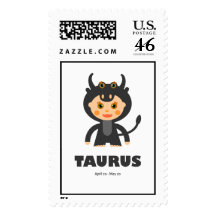 Zodiac Taurus for Kids Postage Stamp