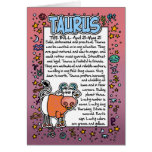 Zodiac - Taurus Fun Facts Greeting Card