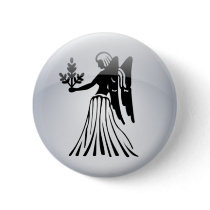 Zodiac Virgo Pinback Button