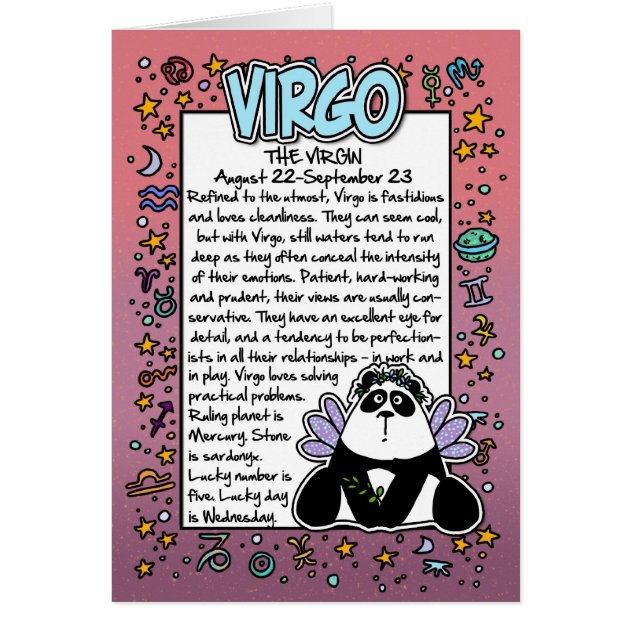 Zodiac - Virgo Fun Facts Card | Zazzle