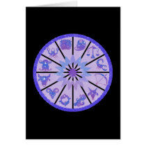 Zodiac Wheel Celestial Art Card cards