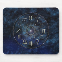 Zodiac with Starry background Mouse Mat