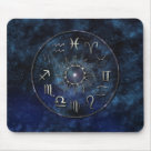 standard_mousepad - 3D Zodiac chart over a misty starry background