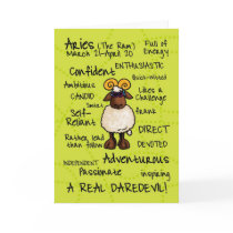 zodiac word cards - aries