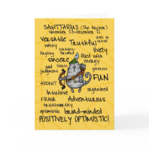 zodiac word cards - sagittarius