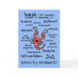 zodiac word cards - scorpio