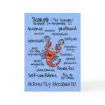 zodiac word cards - scorpio