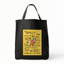 zodiac wordcloud bag - taurus bags