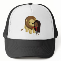 Zoe and Peanut the Lion hats