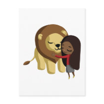 Zoe and Peanut the Lion postcards by ButtermilkBiscuits Zoe and Peanut the Lion postcards
