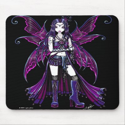 "Zoe" Celestial Pink Fairy Mousepad by mykajelina