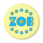 Zoe Flores Blue magnets