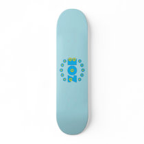 Zoe Flores Blue Custom Skate Board