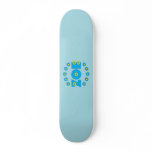 Zoe Flores Blue Custom Skate Board
