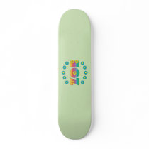 Zoe Flores Rainbow Custom Skate Board
