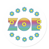 Zoe Flores Rainbow stickers