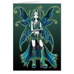 "Zoe" Green Celetial Star Fairy Art Card