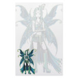 "Zoe" Green Celetial Star Fairy Art Stationery