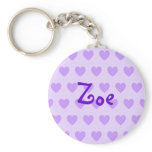 Zoe in Purple Key Chain