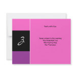 Zoe Joelle Pink Black Reception Custom Announcements