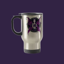 "Zoe" Pink Celetial Star Fairy Art Travel Mug mugs