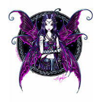 Zoe Pink Moon & Stars Fairy Black Top t-shirts by mykajelina Zoe Pink Moon & Stars Fairy Black Top t-shirts