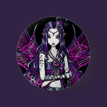 "Zoe" Pink Passion Fairy Button buttons