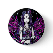 "Zoe" Pink Passion Fairy Button