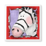 Zoe The Zebra Refrigerator Magnet