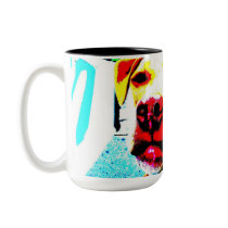 Zoe with bright colors mugs by dln1974 Zoe with bright colors mugs