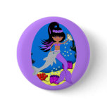 Zola purple Mermaid Button