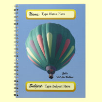 Zollie Hot Air Balloon Notebook notebooks