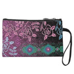 ZOLLIE'S ROSES: PRETTY PLUM and TEAL Wristlet Clutch