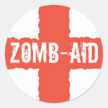Zomb-AID Round Sticker