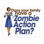 Zombie Action Plan Postcard