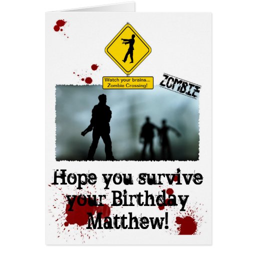 Zombie Apocalypse - Funny Zombies Birthday Card | Zazzle