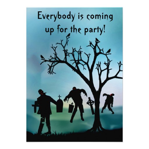 Zombie Apocalypse or Halloween Party Invitation