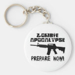 Zombie Apocalypse Prepare Now Keychain