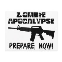 Zombie Apocalypse Prepare Now Post Card