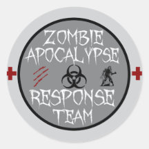 Zombie apocalypse response team sticker