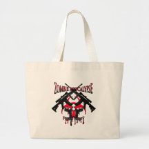 Zombie apocalypse tote bags