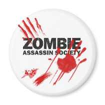 Zombie Assassin Society Fridge Magnets