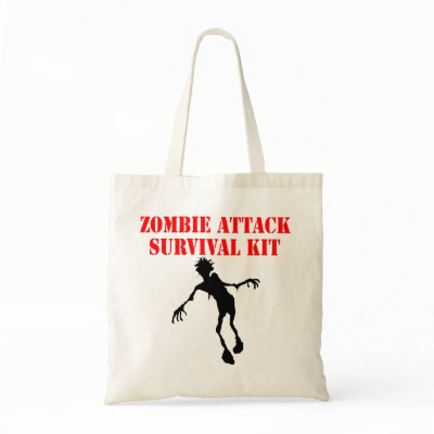 "ZOMBIE ATTACK SURVIVAL KIT" Bag by angryzombies