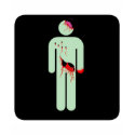 Zombie Bathroom Sign black mens tshirt