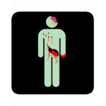 Zombie Bathroom Sign black mens tshirt by TronRx Zombie Bathroom Sign black mens tshirt