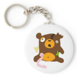 Zombie bear keychain
