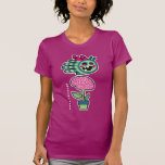 Zombie bee loves brain flower t-shirt